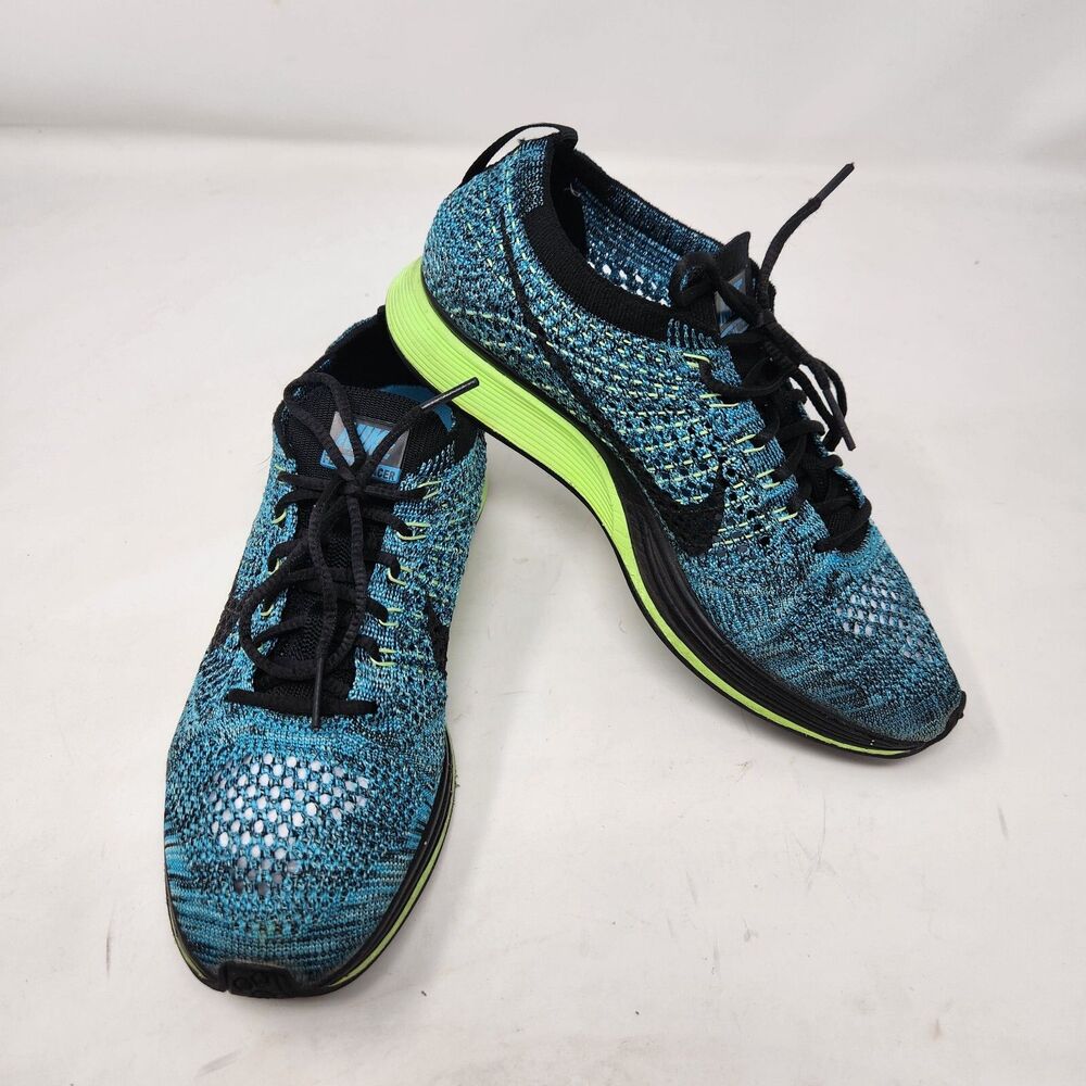 Nike Flyknit Racer Blue Lagoon Men’s 5.5 Women's 7 Running Shoes 526628-401